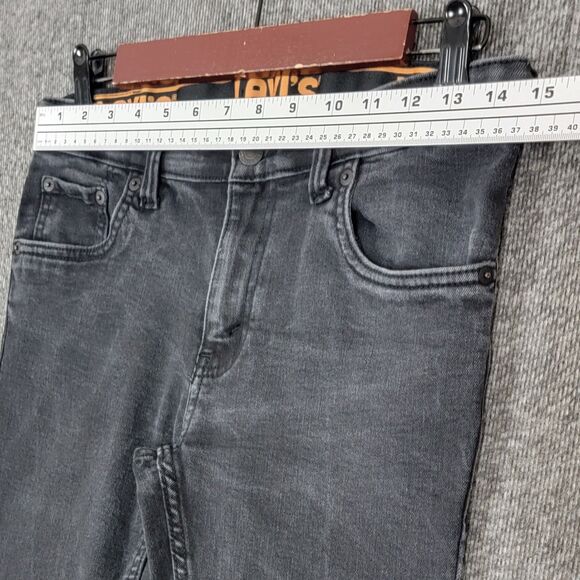 Levis 510 Jeans Boys 16 Regular 28x29* Black Skinny Elastic Adjustable Waist - Picture 3 of 13
